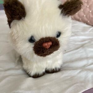 American Girl Plush Siamese Cat Toy - White and Brown